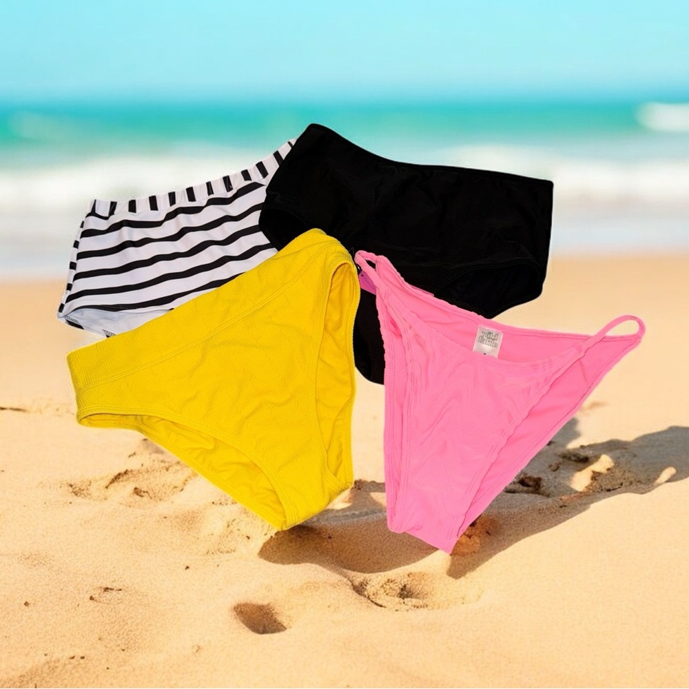 Colorful Bikini Bottoms Separates Set of 4 (M)